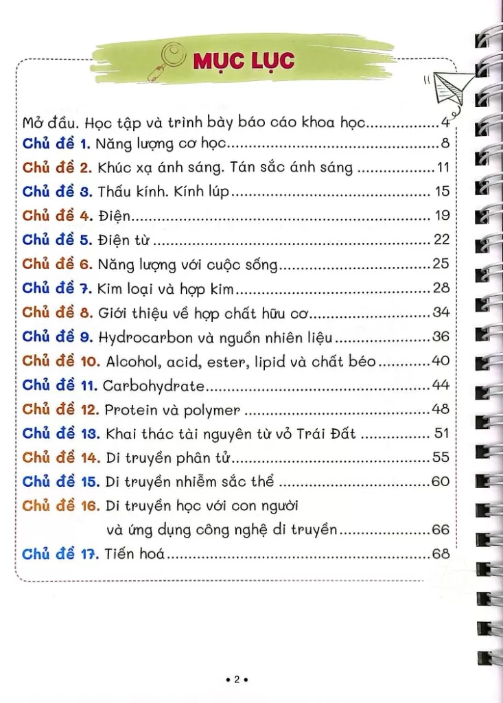 SỔ TAY TRỌNG TÂM KIẾN THỨC KHOA HỌC TỰ NHIÊN LỚP 9